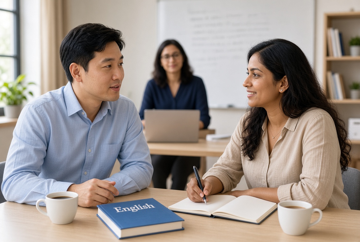 Adult English conversation pair